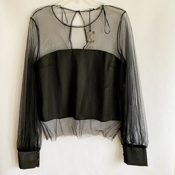 NEW WITH TAGS: Zara Top - Size Large - Picture 1 of 3